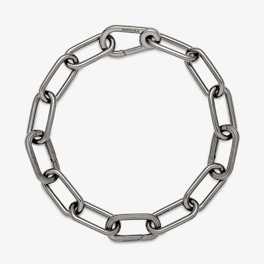 Pandora ME Link Chain Bracelet Ruthenium plated 6.9” brand new with box.